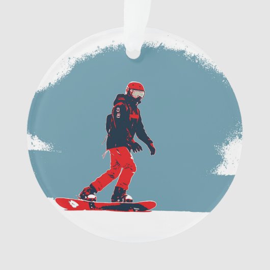 Ik droom van snowboarden - Snowboarder Ornament (voorkant)