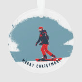 Ik droom van snowboarden - Snowboarder Ornament (achterkant)