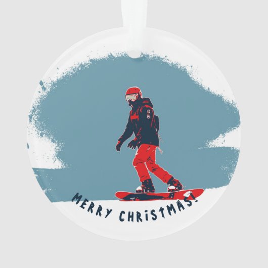 Ik droom van snowboarden - Snowboarder Ornament (achterkant)