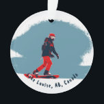 Ik droom van snowboarden - Snowboarder Ornament<br><div class="desc">Een enthousiaste snowboarder is in zijn element aan boord van de bergen rond Lake Louise in Banff National Park,  Canada.</div>