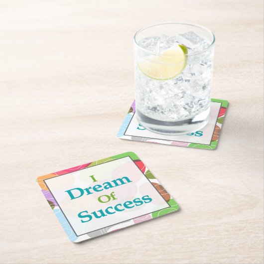 Ik droom van succes kartonnen onderzetters (Insitu)