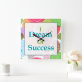 Ik droom van succes vierkante klok (Huis)