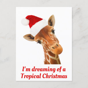 Ik droom van Tropische Kerstmis T-shirt Feestdagenkaart