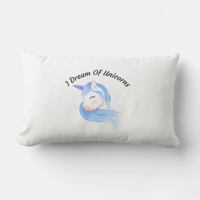 Ik droom van Unicorns Lumbar Pillow Kussen (Voorkant)