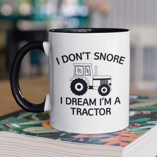 Ik droomde dat ik een Mok van een tractorkoffie be