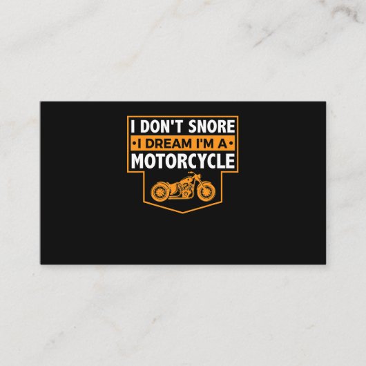 Ik droomde niet dat ik een motorfietssnurkenbike b informatiekaartje (Voorkant)