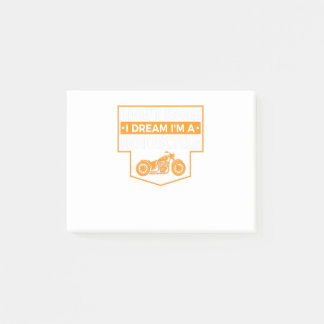 Ik droomde niet dat ik een motorfietssnurkenbike b post-it® notes
