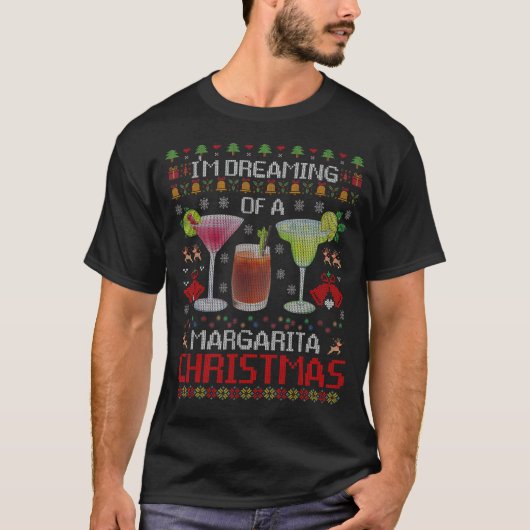 Ik droomde van een margarita kerst lomp Sweater T-shirt (Voorkant)