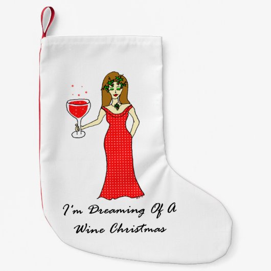 Ik droomde van een Wine Kerstmis Kleine Kerstsok (Voorkant)