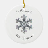 Ik droomde van een witte kerst keramisch ornament (Voorkant)