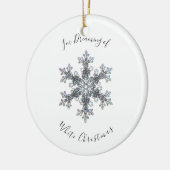 Ik droomde van een witte kerst keramisch ornament (Links)