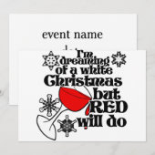 Ik droomde van een witte kerst, maar rode wil wel. kaart (Voorkant / Achterkant)