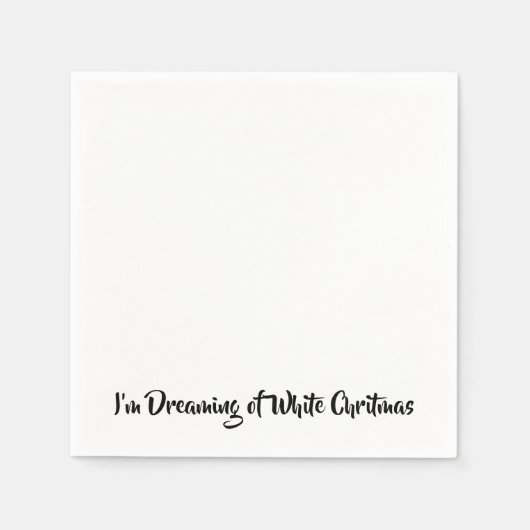 Ik droomde van een witte kerst servetten (Voorkant)