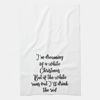Ik droomde van een witte kersthanddoek theedoek