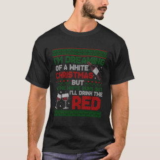 Ik droomde van witte kerst als het wit wegloopt.. t-shirt