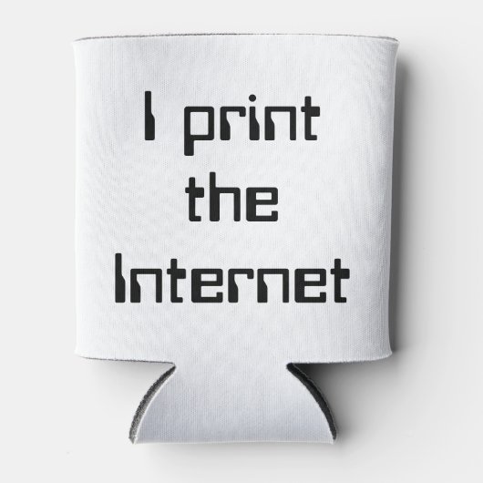 Ik druk het internet af blikjeskoeler (Voorkant)