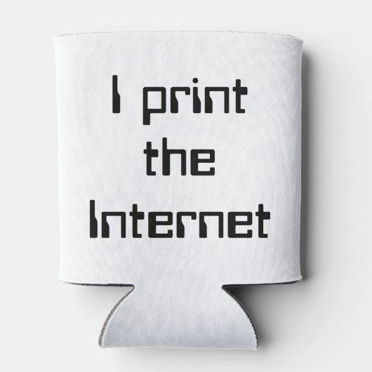 Ik druk het internet af blikjeskoeler (Achterkant)