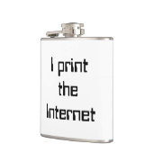 Ik druk het internet af heupfles (Links)