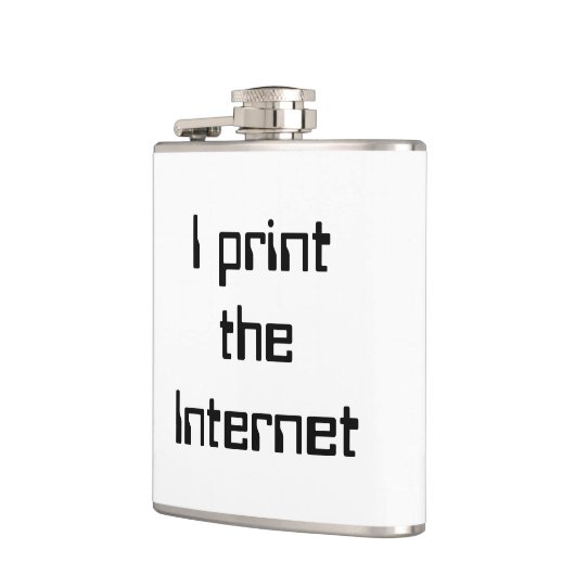 Ik druk het internet af heupfles (Links)