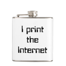 Ik druk het internet af heupfles