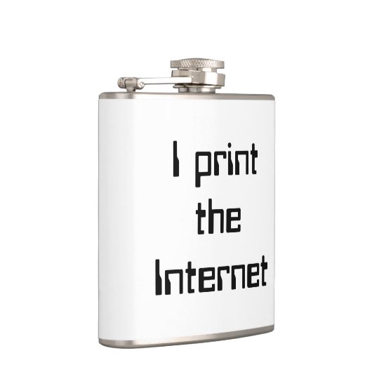 Ik druk het internet af heupfles (Rechts)