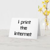 Ik druk het internet af kaart (Gele Bloem)