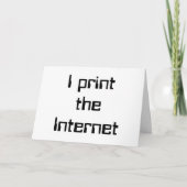 Ik druk het internet af kaart (Voorkant)