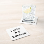 Ik druk het internet af kartonnen onderzetters (Insitu)