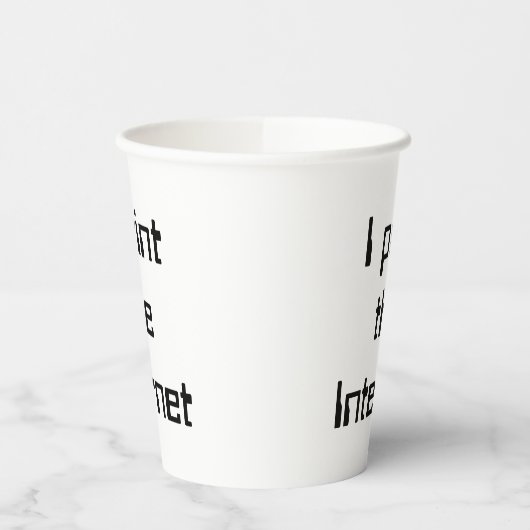 Ik druk het internet af papieren bekers (Links)