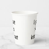 Ik druk het internet af papieren bekers (Rechts)