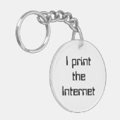 Ik druk het internet af sleutelhanger (Voorkant Links)
