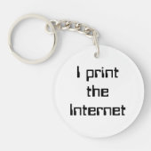 Ik druk het internet af sleutelhanger (Voorkant)