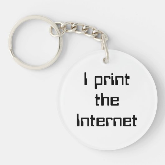 Ik druk het internet af sleutelhanger (Voorkant)