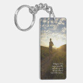 Ik druk in de richting van het doel Filippenzen 3 Sleutelhanger (Voorkant Links)