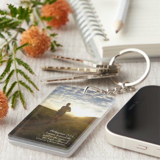 Ik druk in de richting van het doel Filippenzen 3 Sleutelhanger (Voorkant Rechts)