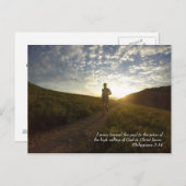 Ik druk naar de Goal Philippians 3:14 Manuscript Briefkaart (Voorkant / Achterkant)