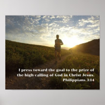 Ik druk naar de Goal Philippians 3:14 Manuscript