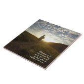 Ik druk naar de Goal Philippians 3:14 Manuscript Tegeltje (Zijkant)