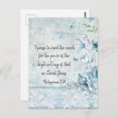 Ik druk op de Mark Philippians Bijbelse Verse Briefkaart (Voorkant / Achterkant)