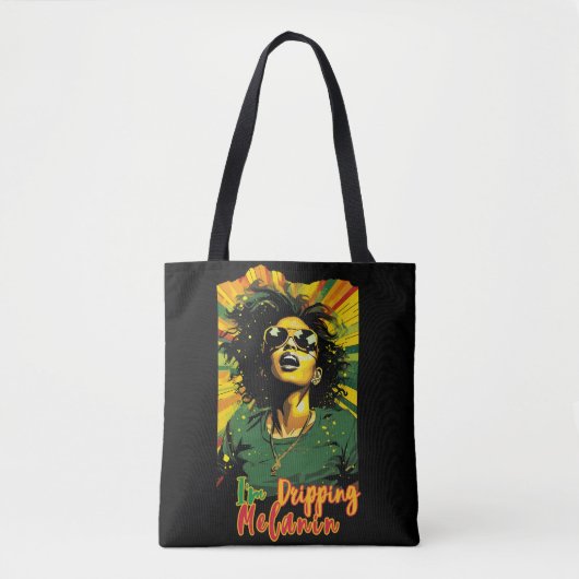 Ik druppel Melanin Black Vrouwen zijn mooi Tote Bag (Voorkant)