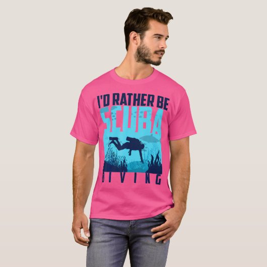 Ik duik liever Schattige onder water T-shirt (Voorkant volledig)