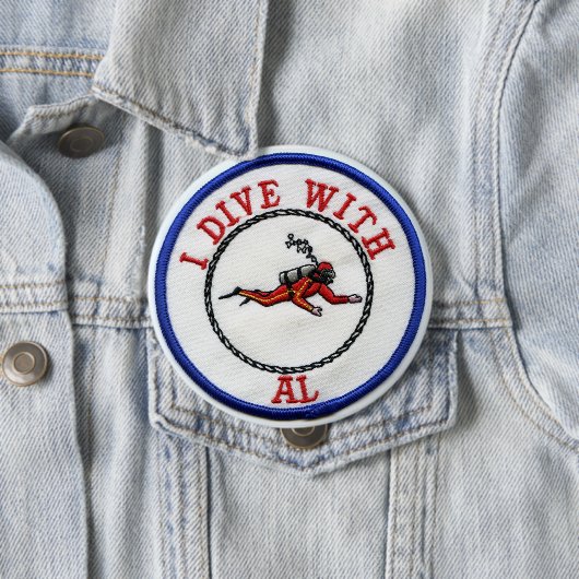 Ik duik met AL-Button Ronde Button 4,0 Cm (In situ)