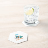 Ik duik zodat ik geen grappige luiaard snap kartonnen onderzetters (Insitu)