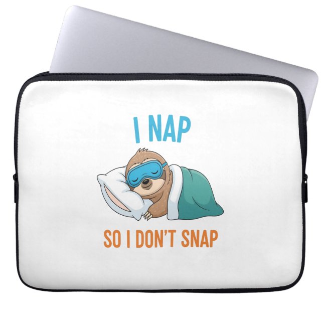 Ik duik zodat ik geen grappige luiaard snap laptop sleeve (Voorkant)