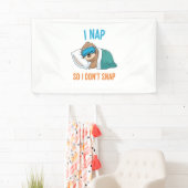 Ik duik zodat ik geen grappige luiaard snap spandoek (Insitu)