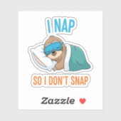 Ik duik zodat ik geen grappige luiaard snap sticker (Vel)