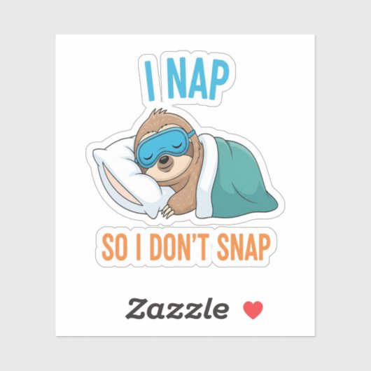 Ik duik zodat ik geen grappige luiaard snap sticker (Vel)