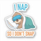 Ik duik zodat ik geen grappige luiaard snap sticker (Voorkant)