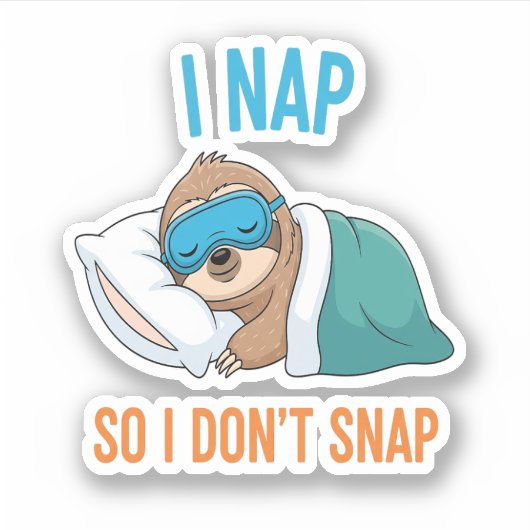 Ik duik zodat ik geen grappige luiaard snap sticker (Voorkant)