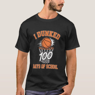 Ik Dunkte 100 Dagen School Basketbal Jongen T-shirt
